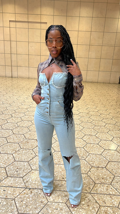 Denim Knockout Jumpsuit