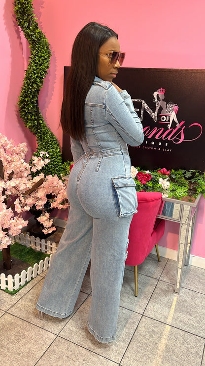 Juliana Denim Jumpsuit