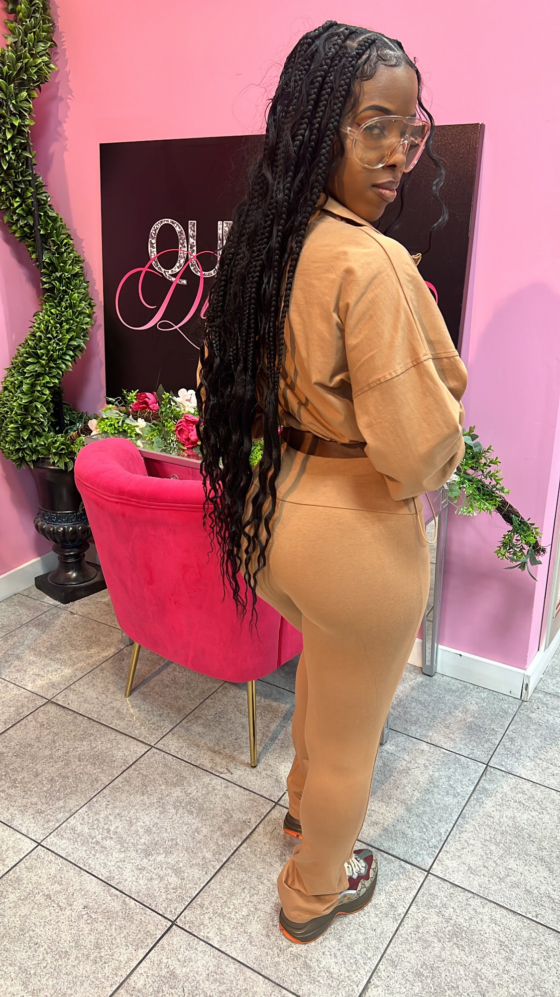 Luxe Lounge Zip Set - Mocha