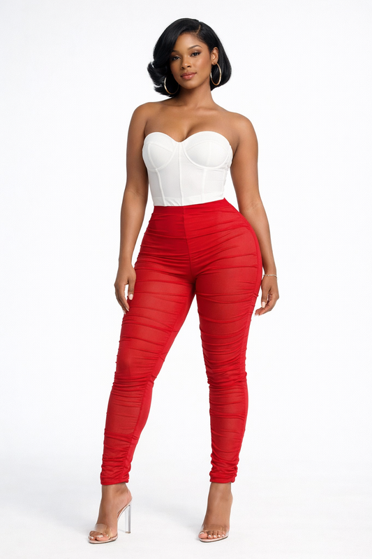 Ruch Mesh Legging - Red