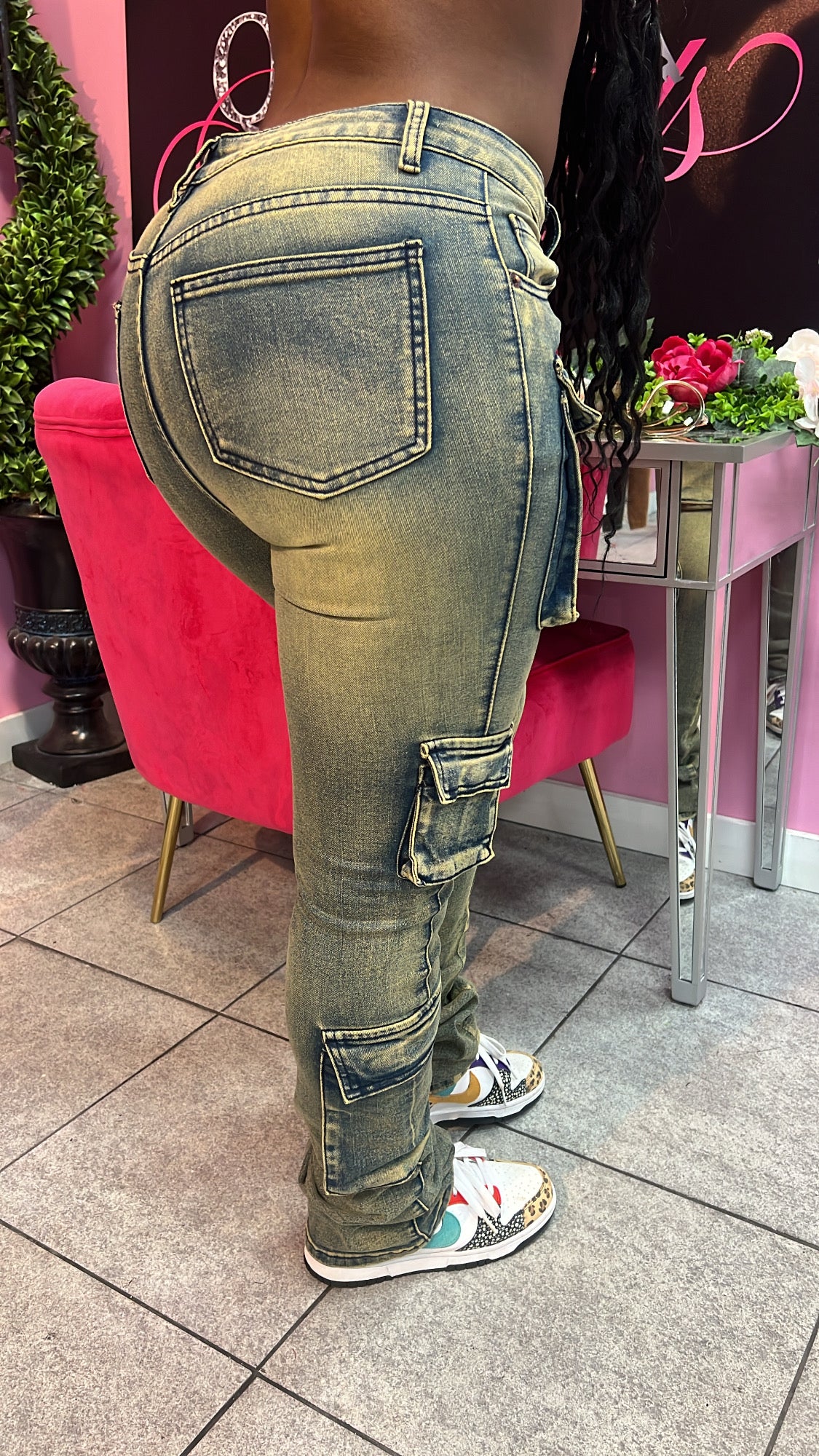Stack Cargo Jeans - Vintage Wash
