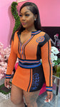 Speedy Knit Skirt Set - Orange