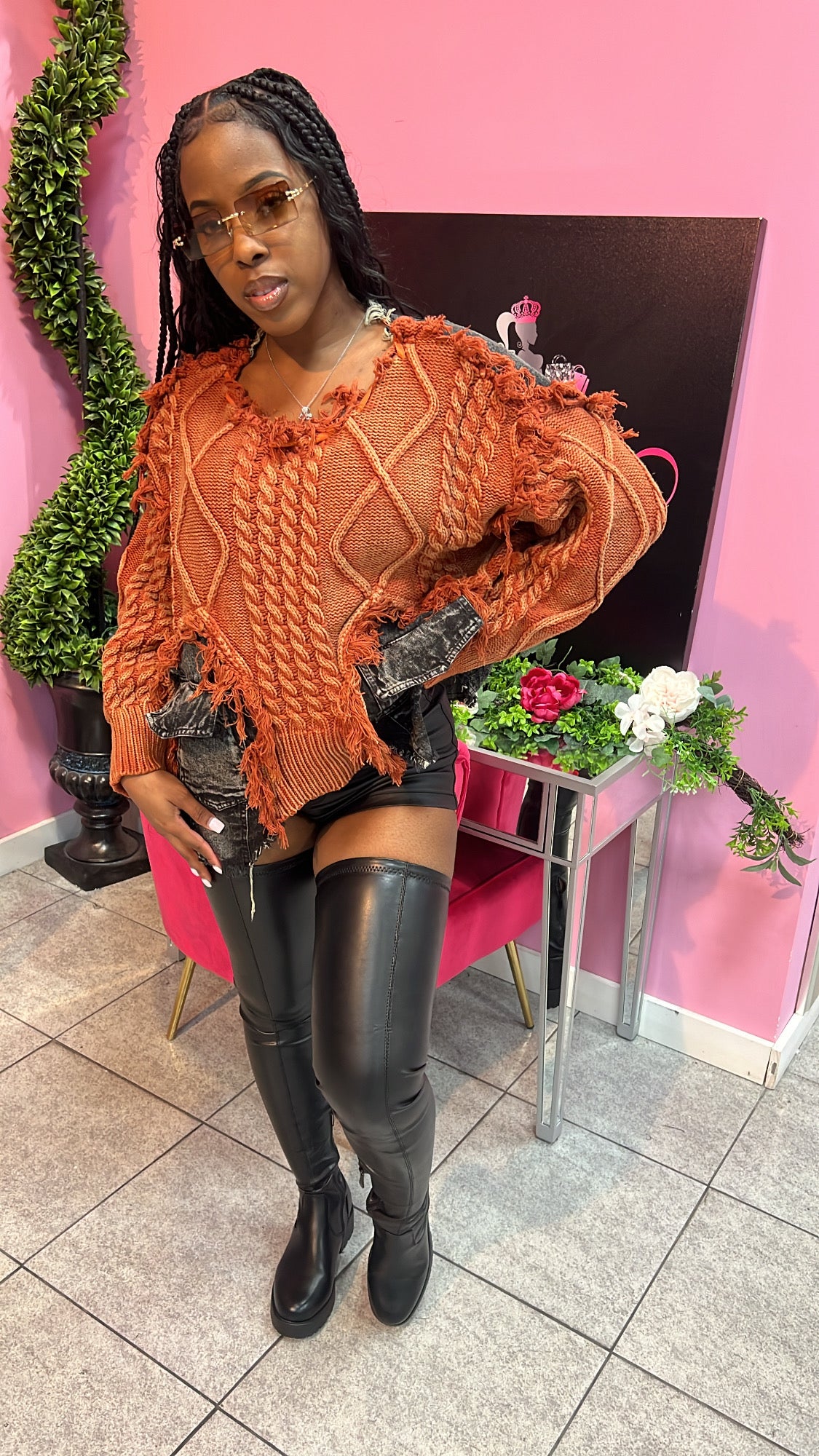 Rebel Sweater - Burnt Orange