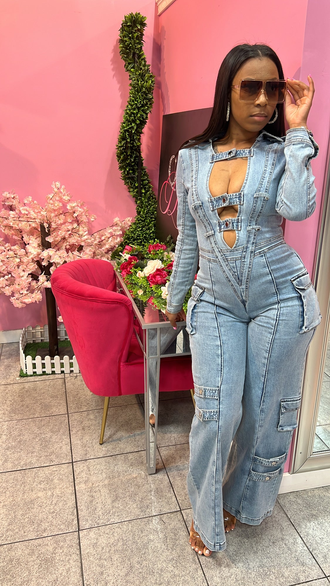 Juliana Denim Jumpsuit