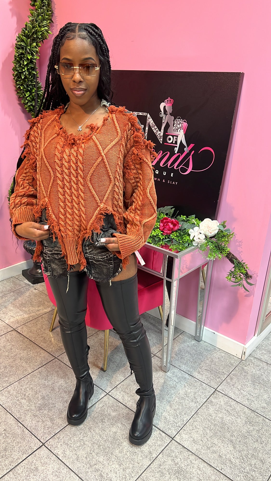 Rebel Sweater - Burnt Orange