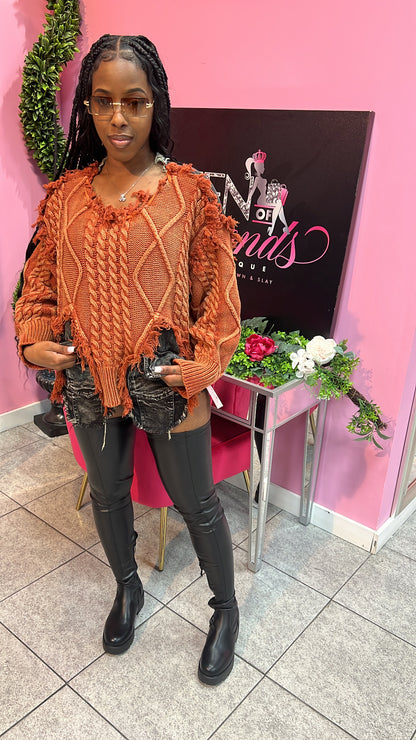 Rebel Sweater - Burnt Orange