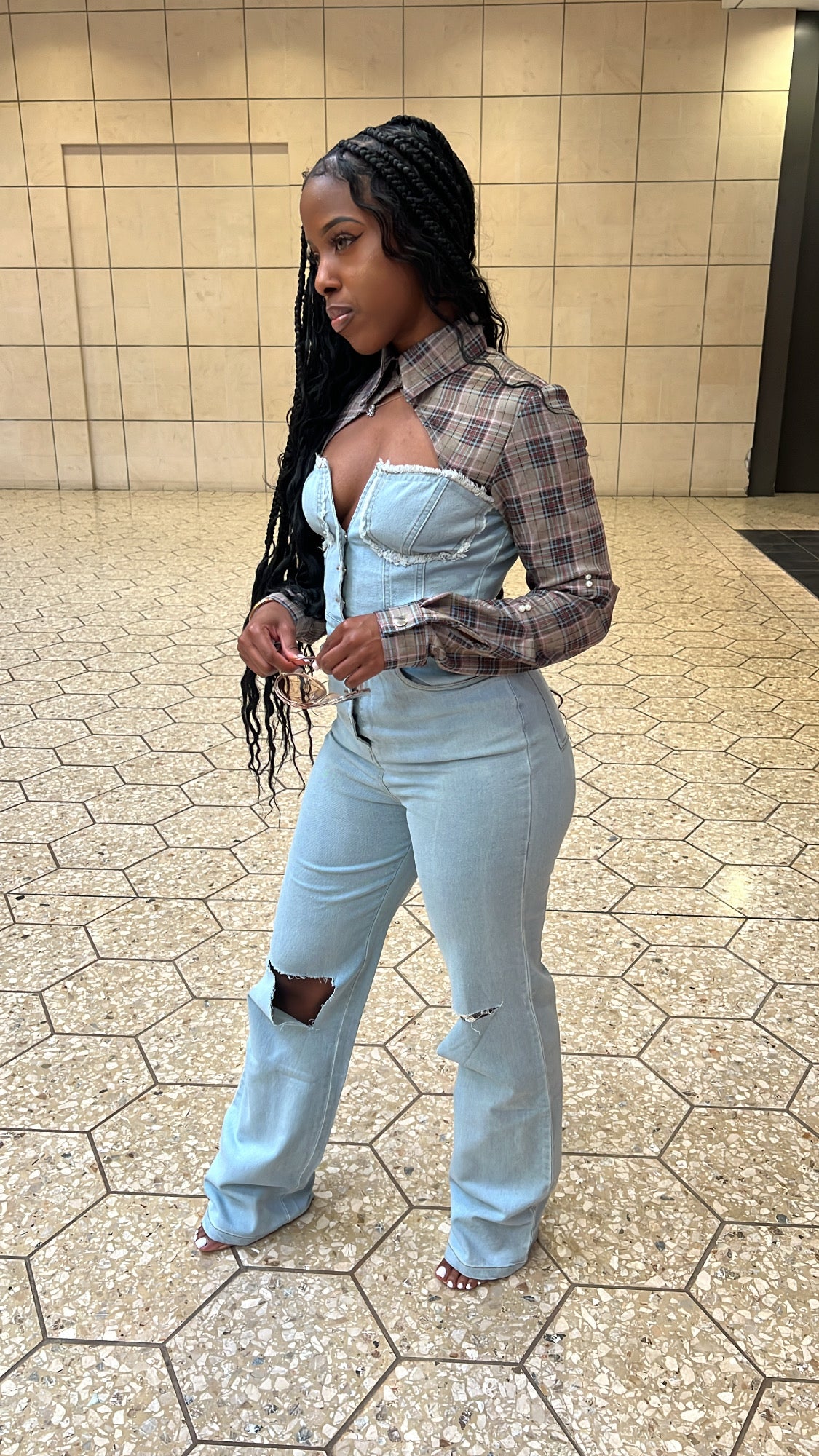 Denim Knockout Jumpsuit