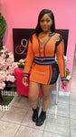 Speedy Knit Skirt Set - Orange