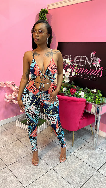 License Jumpsuit - Pink