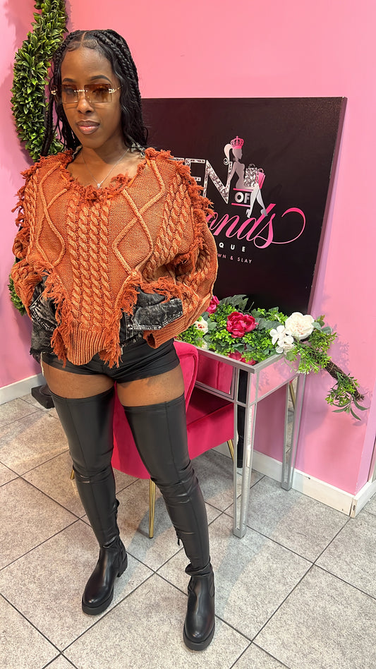 Rebel Sweater - Burnt Orange