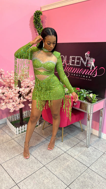 Sarah Sequin Dress - Green