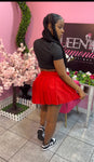 Clueless Pleated Skirt - Red