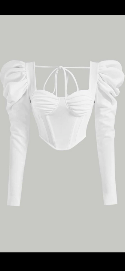 Shanel Corset Blouse - White