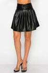 Get Em Girl Liquid Skirt - Black