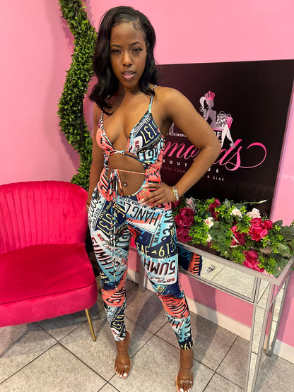License Jumpsuit - Pink