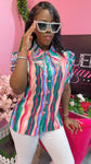 Pink Stone Print Blouse