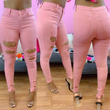 Certified Distress Jeans - Pink