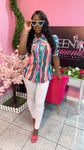 Pink Stone Print Blouse