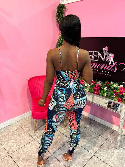 License Jumpsuit - Pink