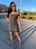 Noir Stone Dress - Black