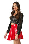 Skater Latex Skirt - Red