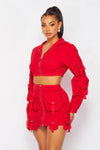 Utility Cargo Skirt Set