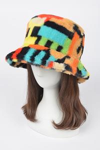 Fur Bucket Hat - Multi