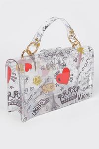 Clear Graffiti Purse