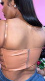 Liquid Bralette - Caramel