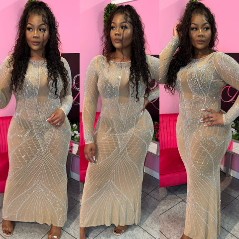 Bella Maxi Dress - Nude