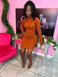 Knit Dress - Cognac