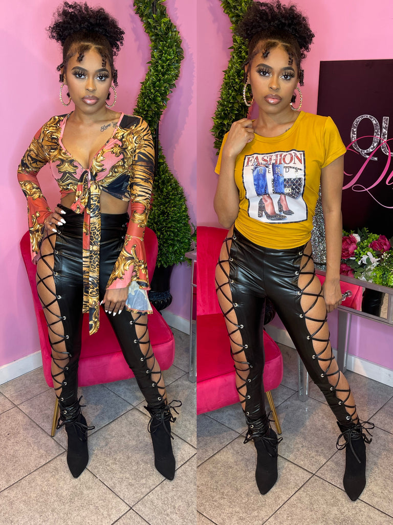 Minaj Faux Leather Pants