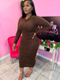 Misses Dress - Brown