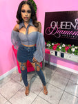 It Girl Blouse - Gray