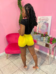 QOD SIT RIGHT SHORTS - Yellow