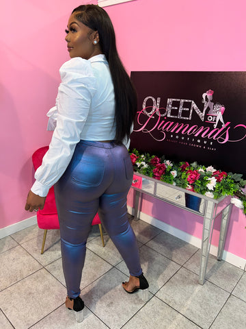 Liquid Sit Right Pants - Metallic Blue
