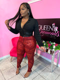 Liquid Sit Right Pants - Red Snake