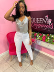 Halter Chain Top - Silver