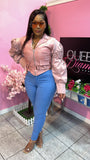 Wild Side Jacket Set - Pink