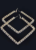 Rhinestone Hoop Earrings