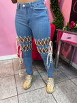 Celineee Lace Up Jeans