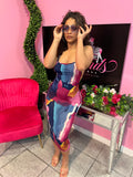 Painted On Dress - Pink Mix