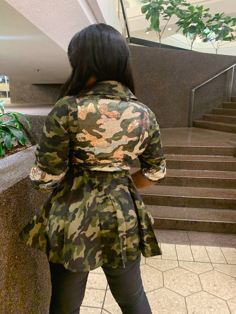 Seize The Day Camo Peplum Trucker Jacket - Camo – Lilie Jack