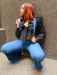 Boss Lady Bow Blouse - Black