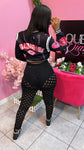 Baddie Varsity Jacket - Black