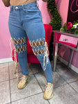 Celineee Lace Up Jeans