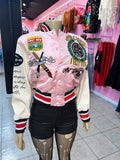 Letterman Jacket - Light Pink
