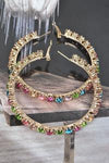 Rhinestone Hoop Earrings