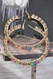 Rhinestone Hoop Earrings